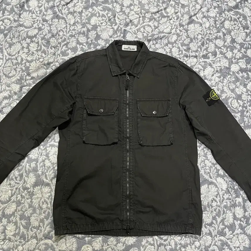 [BUNJANG] Stone Island 21FW Old Effect Overshirt Black M / 스톤아일랜드 21FW 올드이펙트 오버셔츠 블랙 M