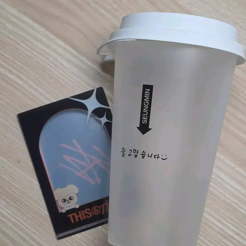 [BUNJANG] Stray Kids Changbin Reusable Cup Receipt Mini L Holder POB / 디스앤댓 팝업 입장 특전 승민 리유저블컵 영수증 미니 L홀더 퍼핌 스키즈