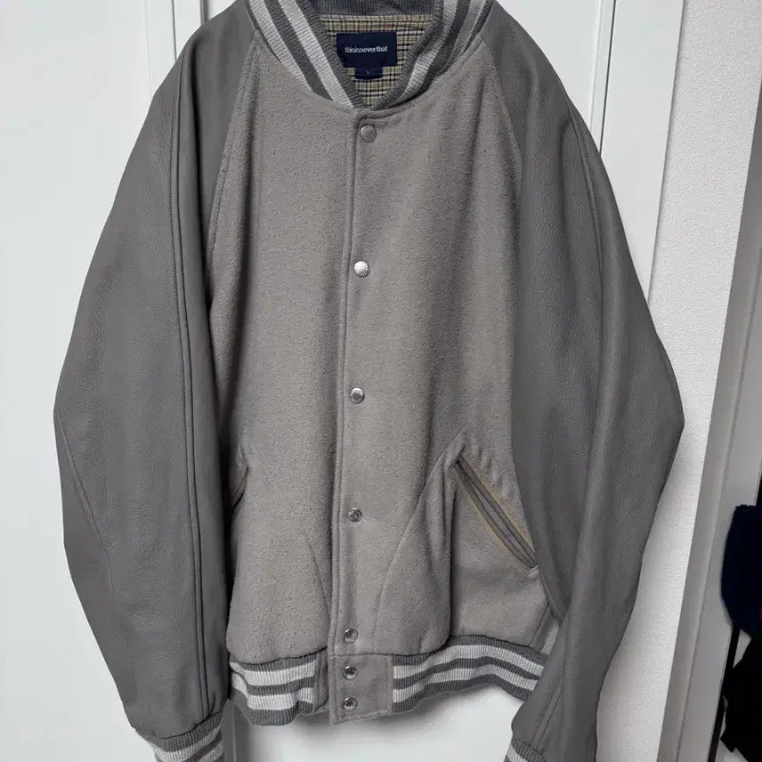 [BUNJANG] thisisneverthat Raglan Leather Varsity Jacket / 디스이즈네버댓 래글런 레더 바시티 자켓