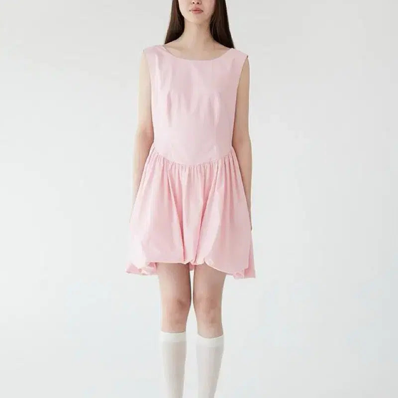 [BUNJANG] Jollyraid Lulu Balloon Dress Pink / 졸리레이드 루루 벌룬 드레스 원피스 핑크