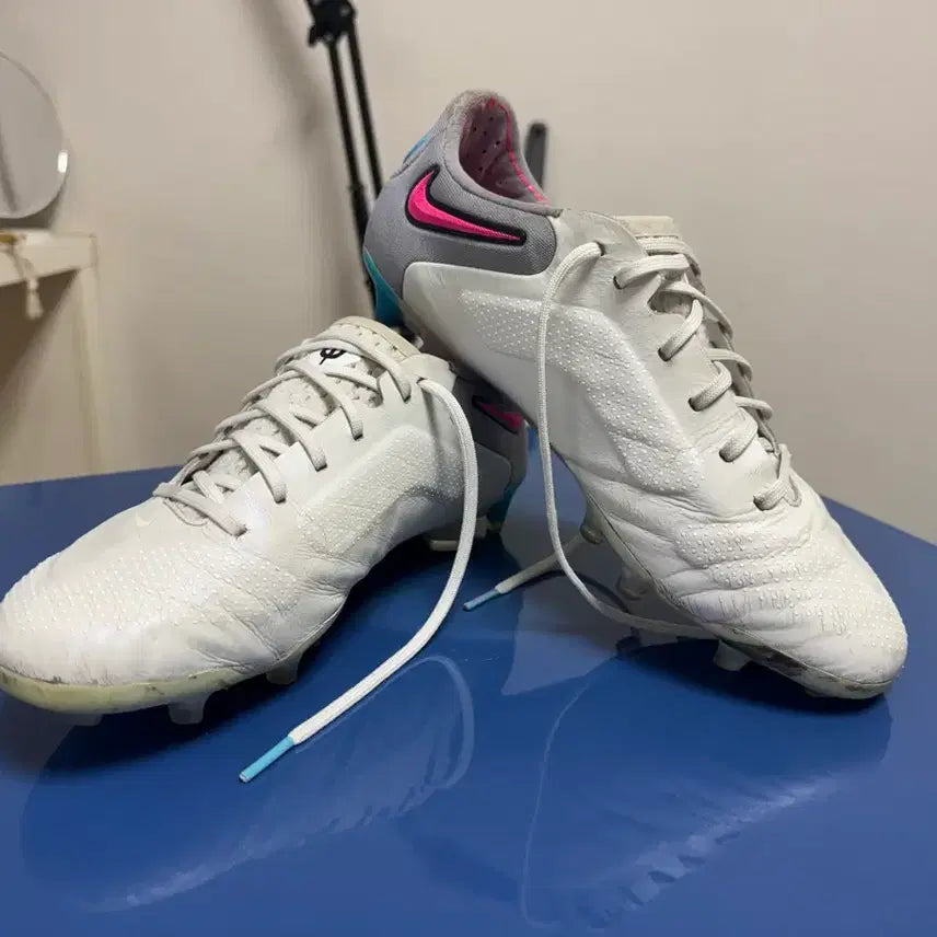 [BUNJANG] Nike Tiempo Legend 9 Elite FG Football Boots White Baltic Blue CZ8482-146 / 나이키 티엠포 레전드 9 엘리트 FG 화이트 발틱 블루 CZ8482-146