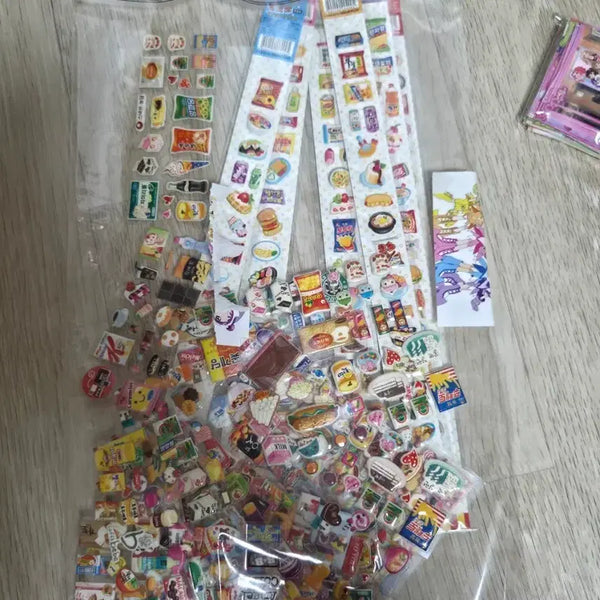 [BUNJANG] Vintage Food & Snacks Sticker Bundle / 고전문구 고전스티커 스티커 일괄 음식 과자 스티커