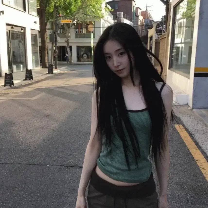 [BUNJANG] Sart High-Density Cotton Stripe Sleeveless Top / 민소매'2등'/데이빈m/국내제작] 사트 고밀도 코튼 스트라이프 나시 탑 t