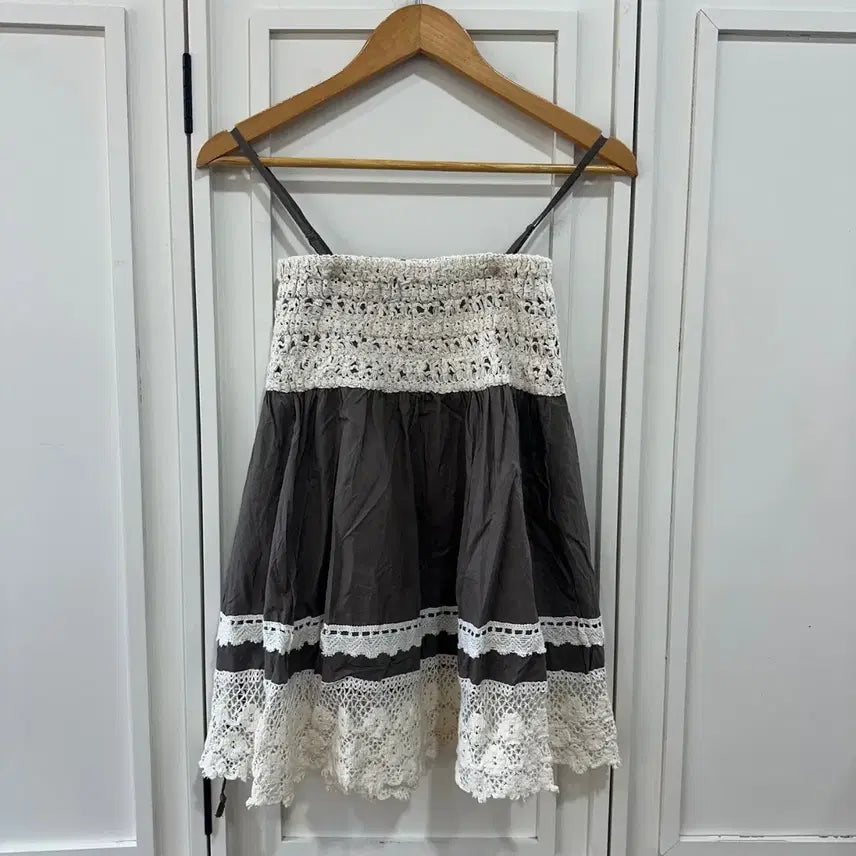 [BUNJANG] Vintage Crochet Patchwork Tunic Top / 빈티지 크로쉐 패치워크 튜닉탑