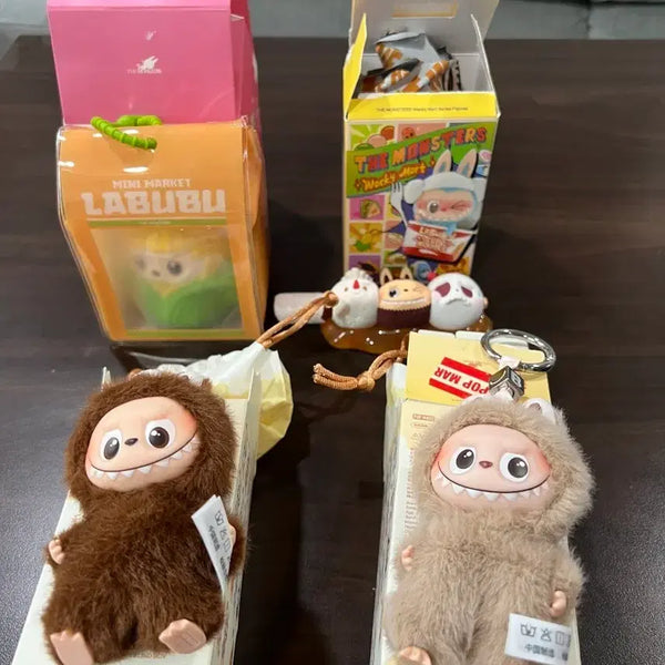 [BUNJANG] LABUBU Secret Password Keyring & Mini Market Figure Set / 라부부 내마음속 비밀번호 키링 LABUBU 미니 마켓 피규어 2종