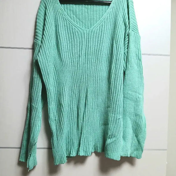 [BUNJANG] Girly Airy Mint Knit Sweater / 갸루 여리여리 민트니트