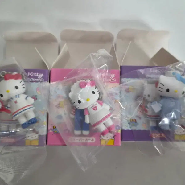 [BUNJANG] Hello Kitty Random Figure Keychain 3 Types Bundle Set / 키티 랜덤피규어 키링3종 일괄