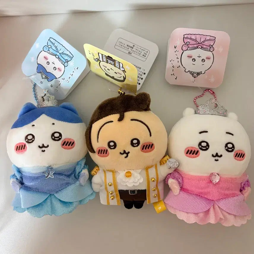 [BUNJANG] Chiikawa Hachiware Usagi Bundle Set Mascot Plush Toys / 일괄) 프린세스 공주 치이카와 하치와레 왕자 우사기 마스코트 인형