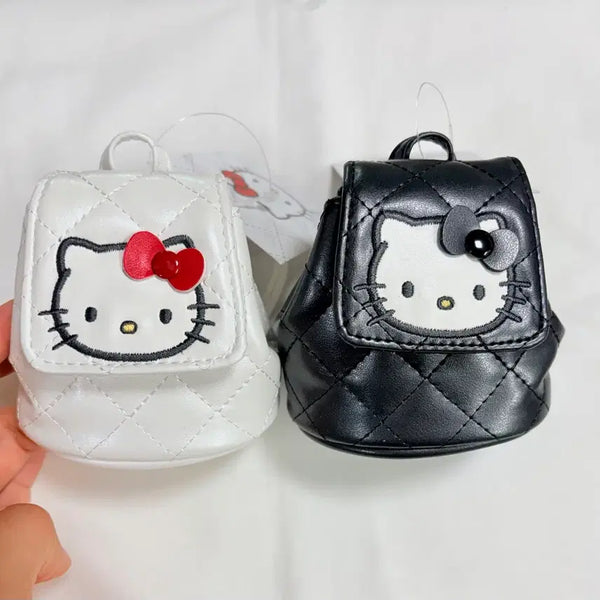 [BUNJANG] Sanrio Hello Kitty Quilting Mini Backpack Carabiner Keychain / 헬로키티 퀼팅 미니 백팩 하트 카라비너 키링