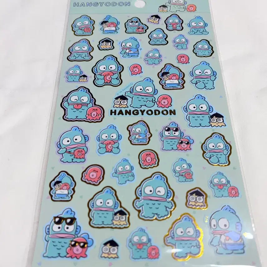 [BUNJANG] Sanrio Characters Gold Foil Stickers / 산리오 캐릭터 금박 스티커 다꾸