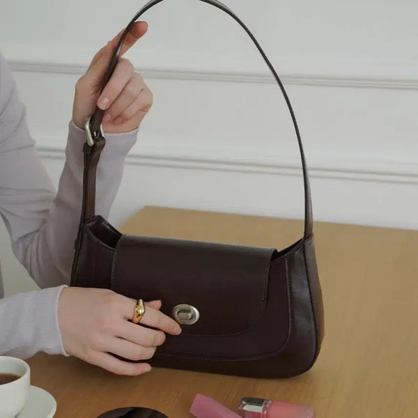 [BUNJANG] Obhee Mignon Hobo Shoulder Bag Dark Brown / (정품) 오브히 미뇽 호보 숄더백 다크브라운