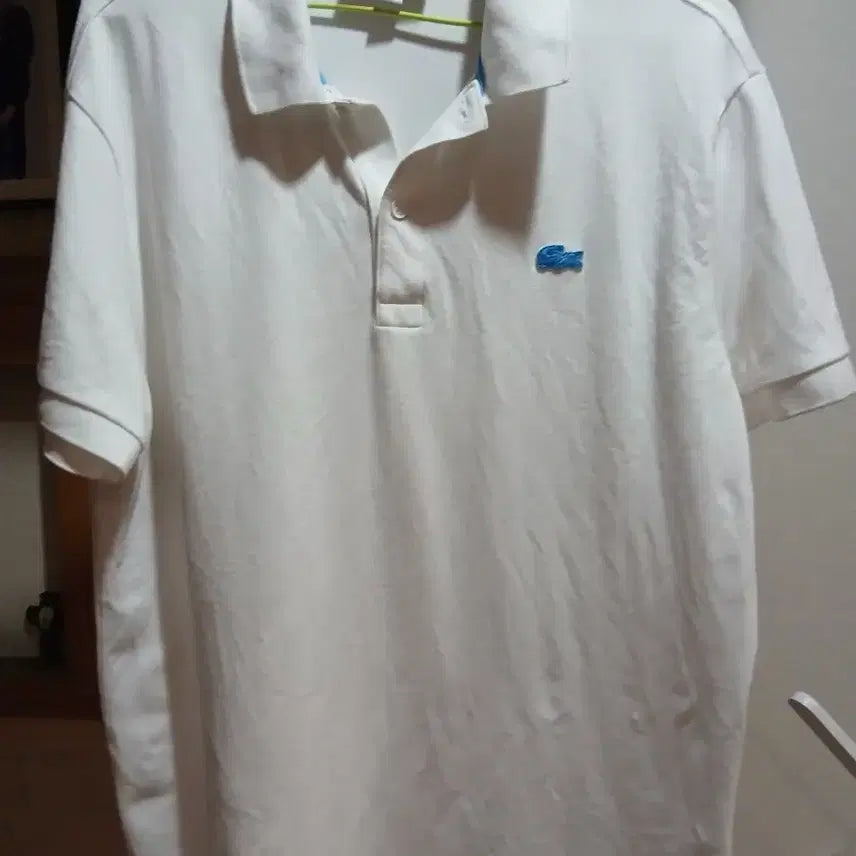 [BUNJANG] Lacoste White Collar T-Shirt / 라코스테 카라티 화이트