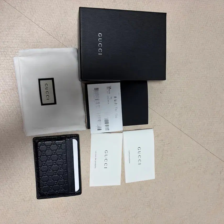 [BUNJANG] Gucci Microguccissima Card Case Black / 구찌 마이크로시마 카드지갑 풀박스