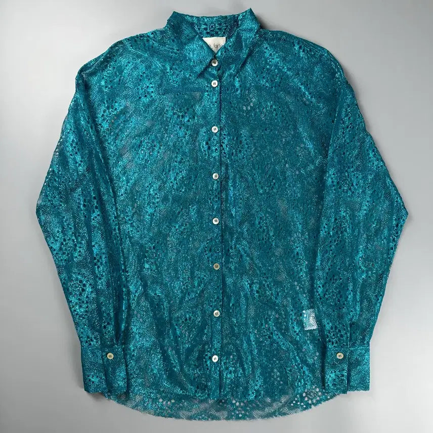 [BUNJANG] forte forte Lace Crochet Sheer Shirt / 포르테 포르테 레이스 크로셰 셔츠