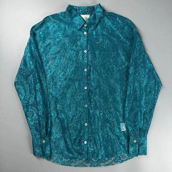 [BUNJANG] forte forte Lace Crochet Sheer Shirt / 포르테 포르테 레이스 크로셰 셔츠