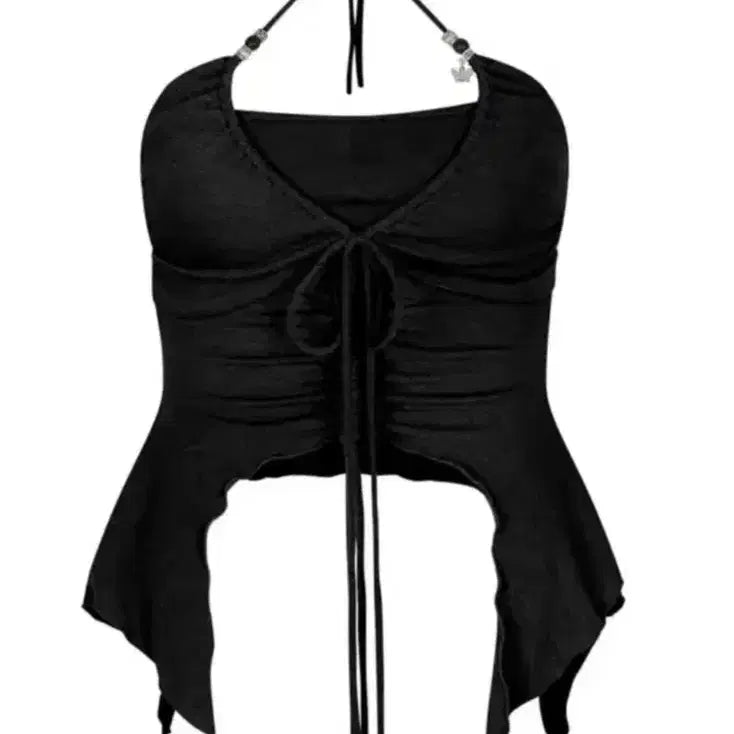 [BUNJANG] Pain Or Pleasure Morpho Top Black / 페인오어플레져 모르포 탑 블랙