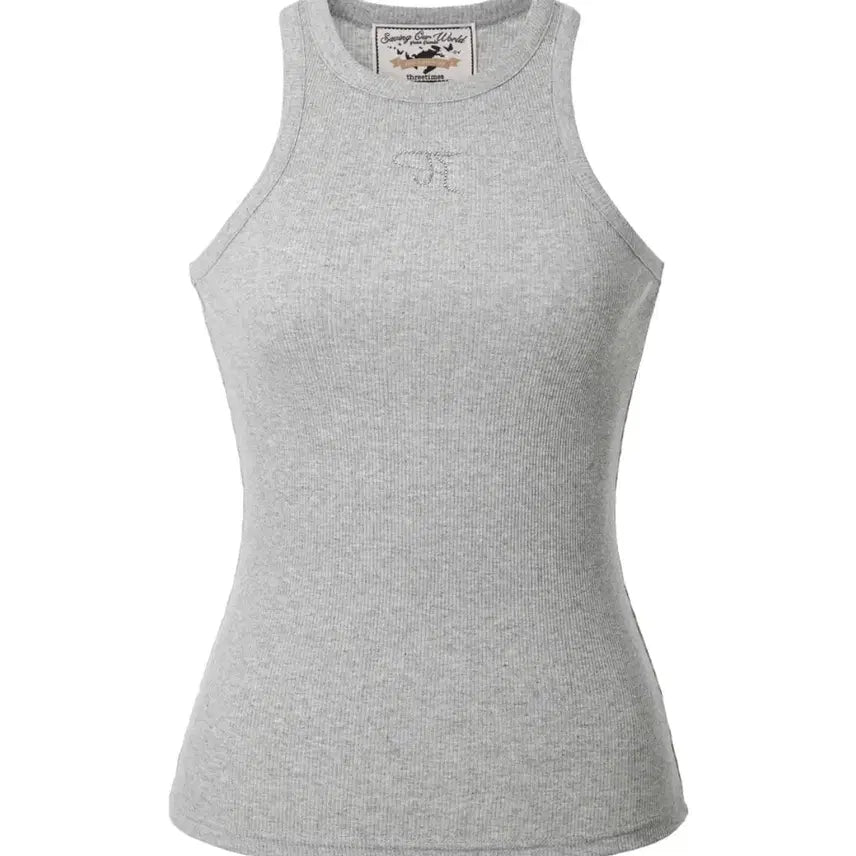 [BUNJANG] 3times Jewel Tank Top Long Mélange Size M / 쓰리타임즈 쥬얼 탱크 탑 롱 멜란지 m사이즈