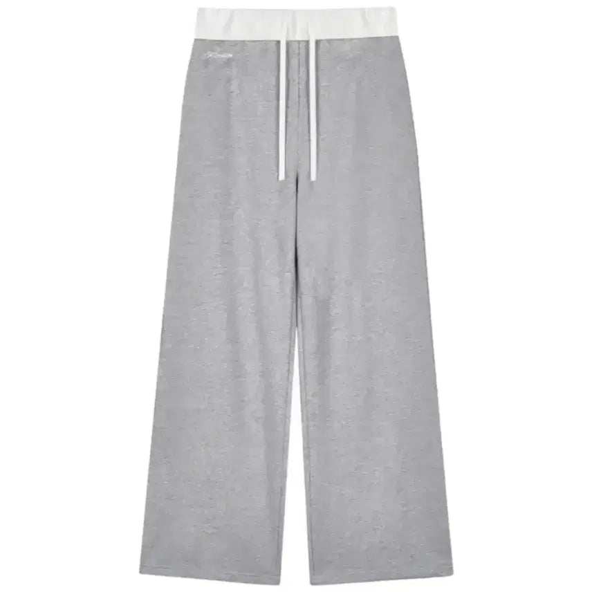 [BUNJANG] KLICIOR Basic Logo String Straight Pants Grey / 클리시어 베이직 로고 스트링 스트레이트 팬츠 그레이