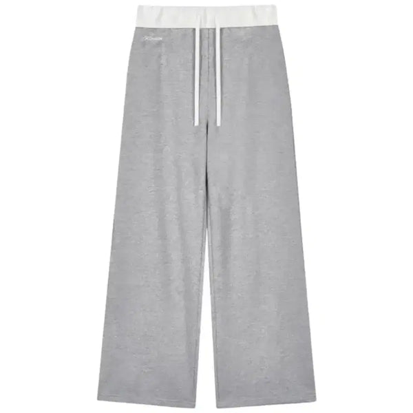 [BUNJANG] KLICIOR Basic Logo String Straight Pants Grey / 클리시어 베이직 로고 스트링 스트레이트 팬츠 그레이