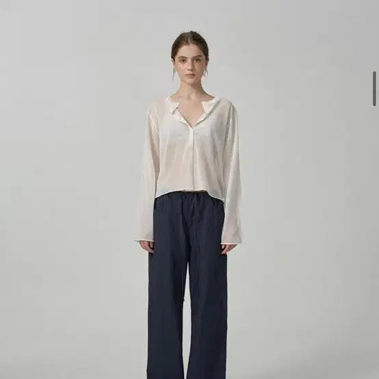 [BUNJANG] TheBarnet Dana Light Drawstring Cargo Pants Navy / 더바넷 다나 라이트 드로스트링 카고 팬츠 네이비