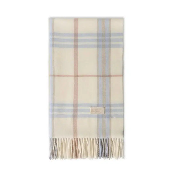 [BUNJANG] Wool Check Muffler Ivory / WOOL MUFFLER CHECK_IVORY