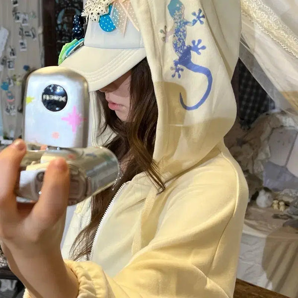 [BUNJANG] Live in Moss Dozzing Hooded Zip-Up Powder Lemon / 배송비 확인 리브인모스 Dozzing hooded zip-up ( Powder Lemon