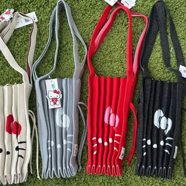 [BUNJANG] Joseph & Stacey Hello Kitty Collaboration Knit Bag - Medium / 조셉앤스테이시 헬로키티 콜라보 니트가방 새상품