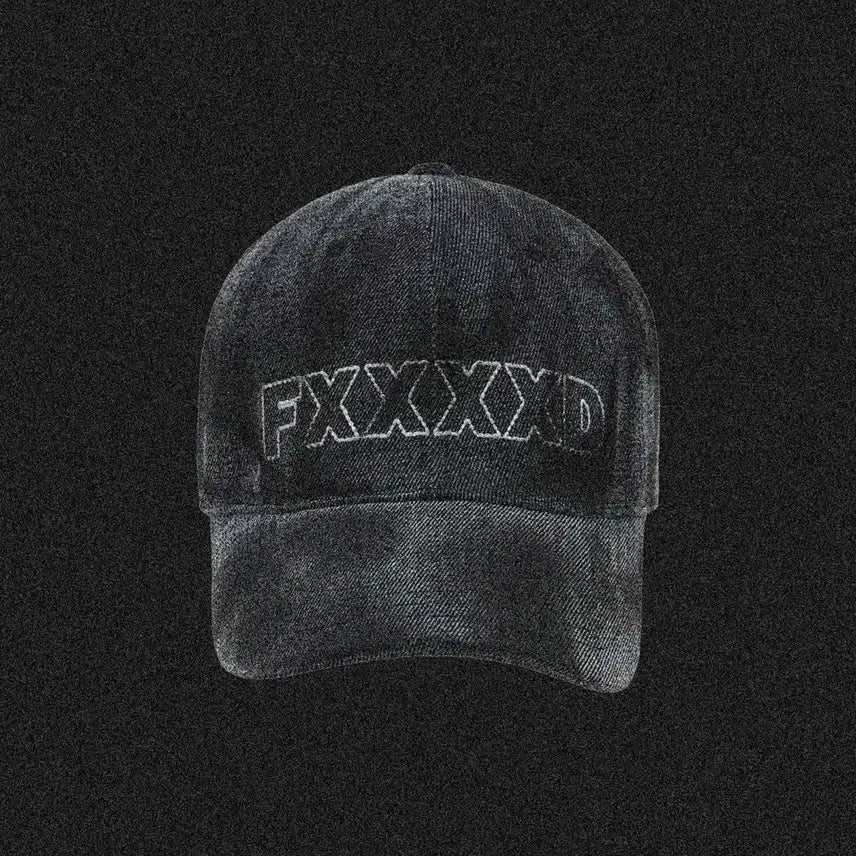 [BUNJANG] FXXXXD Stitch Strapback Cap Dirty Gray / 퍽드 FXXXXD 스티치 퍽드 스트랩백 더티 그레이 캡 볼캡 모자