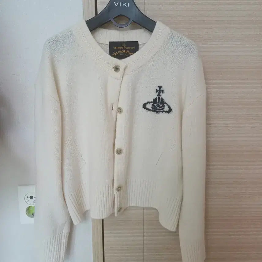 [BUNJANG] Vivienne Westwood Big Logo Wool Cashmere Cardigan / 비비안웨스트우드 빅로고 울캐시미어 가디건