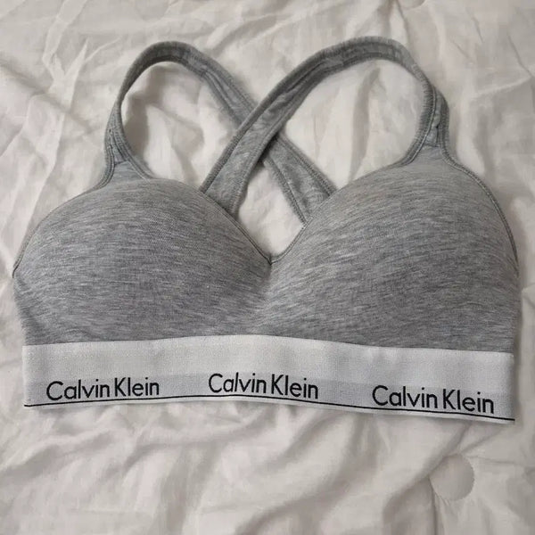 [BUNJANG] Calvin Klein Sports Bra Grey M / 캘빈클라인 스포츠 브라 그레이 M
