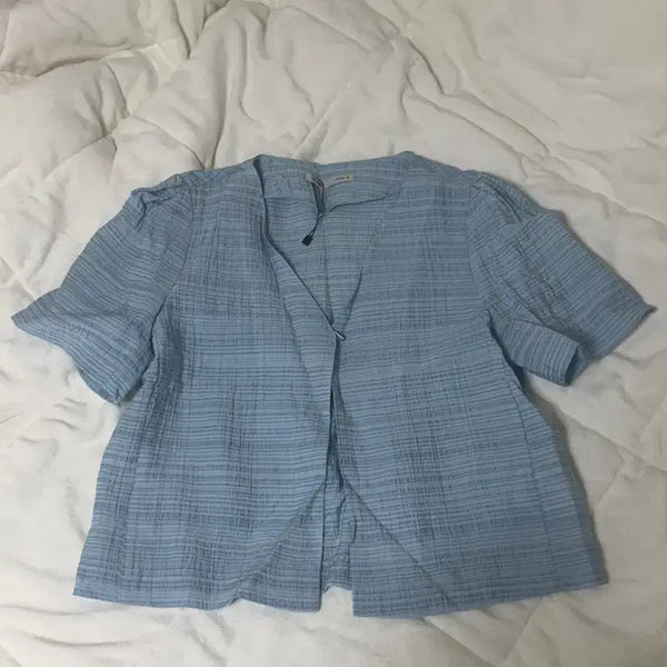 [BUNJANG] MIXXO Sky Blue Blouse / 미쏘 하늘색 블라우스
