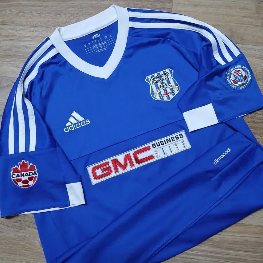 [BUNJANG] Adidas Hillsborough Albion Soccer Futsal Jersey / 아디다스 캐나다 힐스버러알비온 축구 풋살 유니폼 져지 반팔