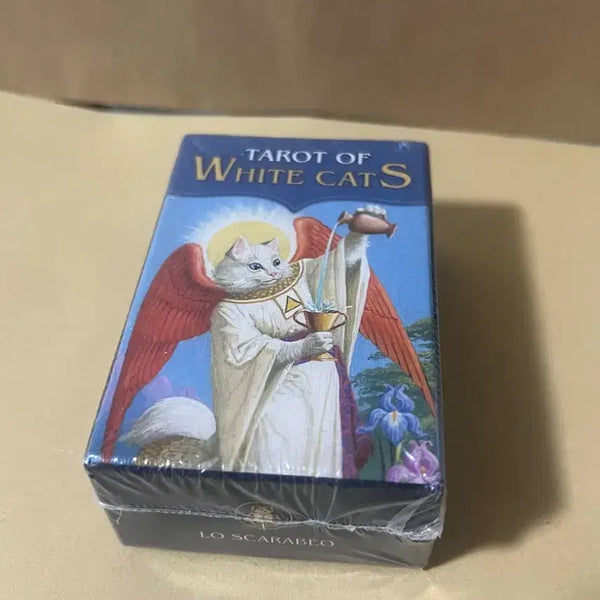 [BUNJANG] Mini White Cats Tarot Card Deck / 미니 화이트 캣츠 타로카드 white cats tarot card