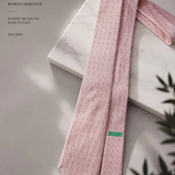 [BUNJANG] BVLGARI Silk Necktie Pink / [BVLGARI 불가리] 실크 넥타이 핑크 / 명품 넥타이