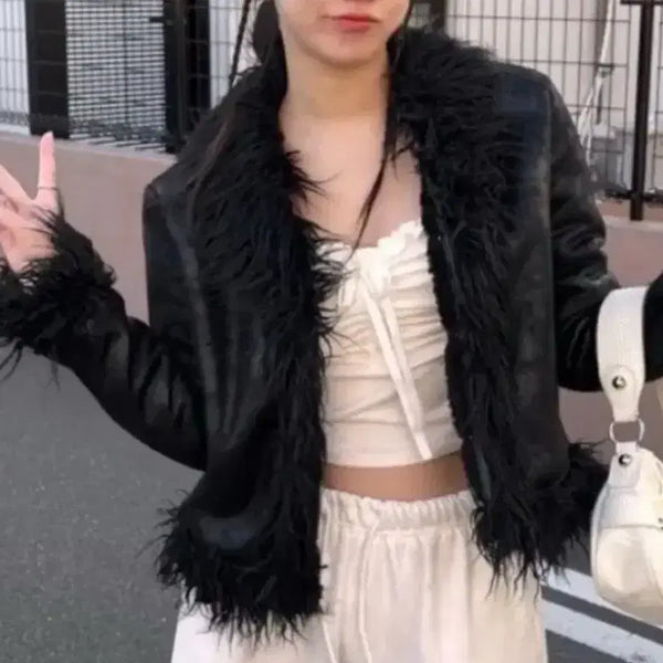 [BUNJANG] Dryrose Faux Fur Mustang Jacket / 드라이로즈 dryrose 퍼 무스탕