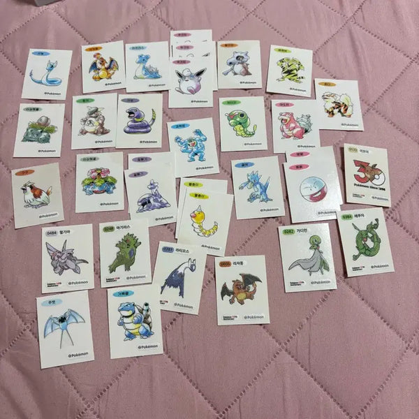 [BUNJANG] Pokemon Bread Stickers Bundle Set / 포켓몬 포켓몬빵 띠부씰 띠부실 일괄 급처
