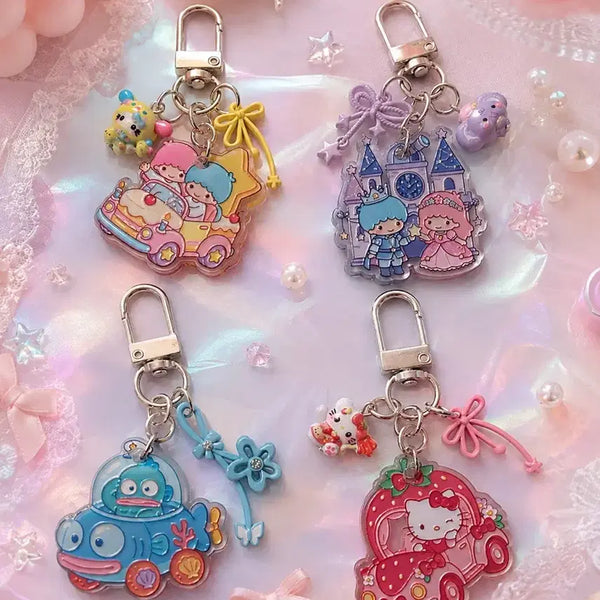 [BUNJANG] Twinstar Kitty Kyodong Acrylic Pendant Mini Keyring / 트윈스타, 키티, 교동 아크릴 팬던트 미니 키링 (개당가격)