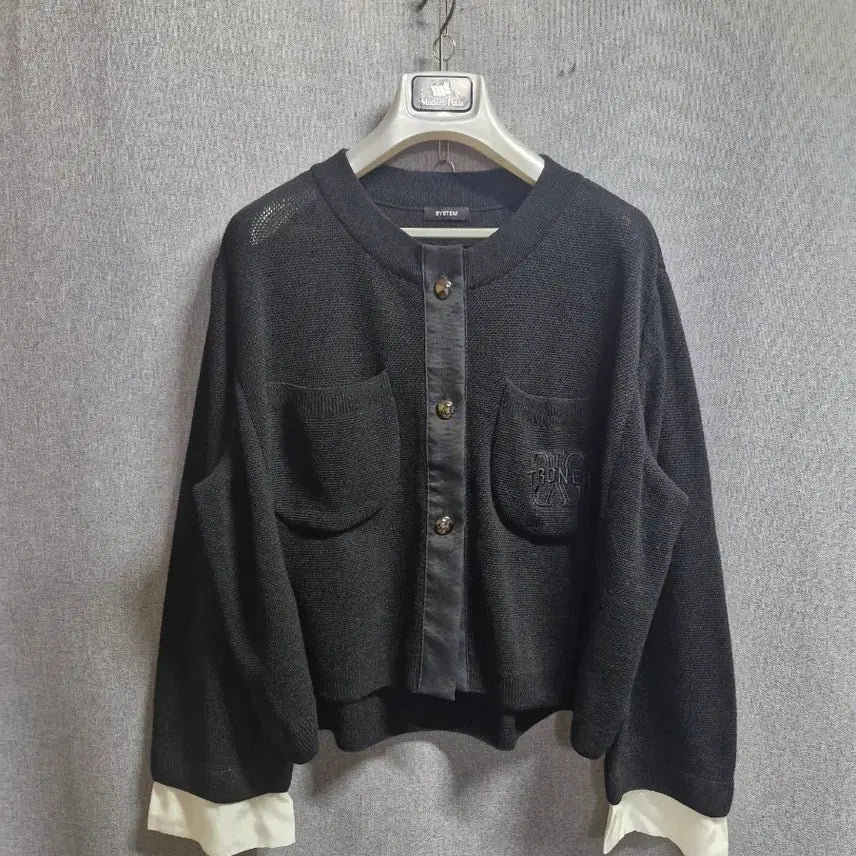 [BUNJANG] System Scarf Cardigan Ivory / 시스템 스커프 가디건 90
