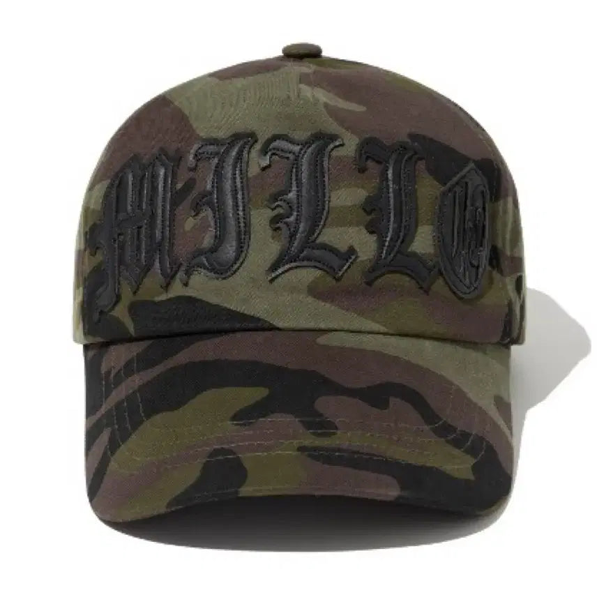 [BUNJANG] Milo Archive Merky Letter Ball Cap Hat [Camo Green] / 밀로 아카이브 머키 레터 볼캡 캡 모자 [카모 그린]