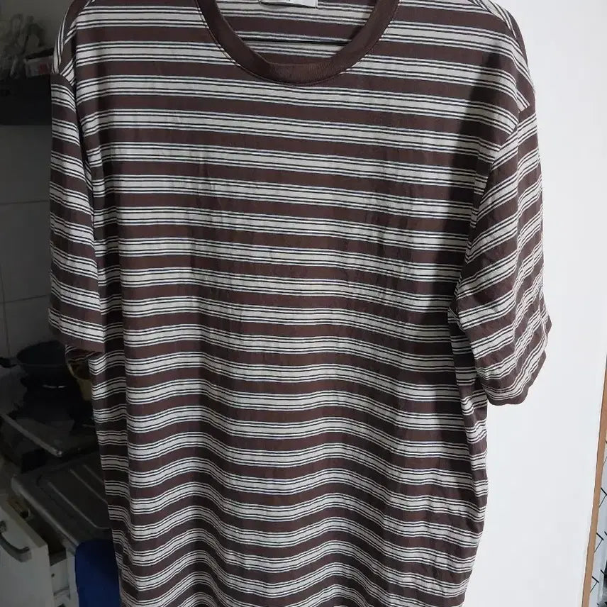 [BUNJANG] Polo Ralph Lauren Striped Short-Sleeve T-Shirt Brown XL / 폴햄 스트라이프 반팔티 브라운 XL