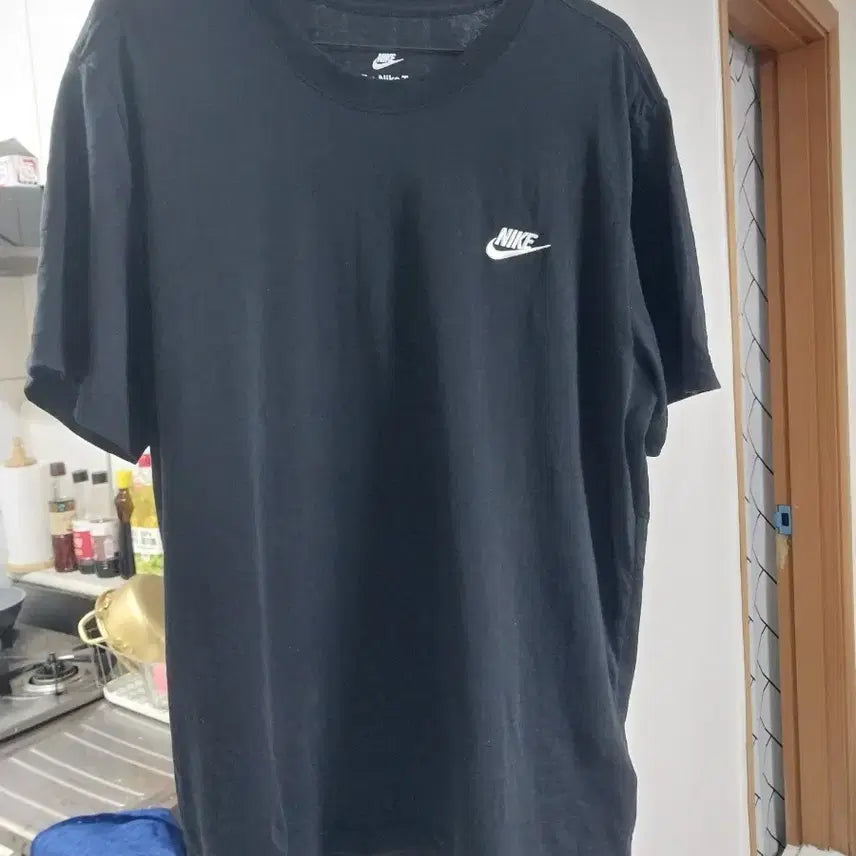 [BUNJANG] Nike Swoosh Cotton T-Shirt Black XL / 나이키 스우시 반팔티 블랙 XL