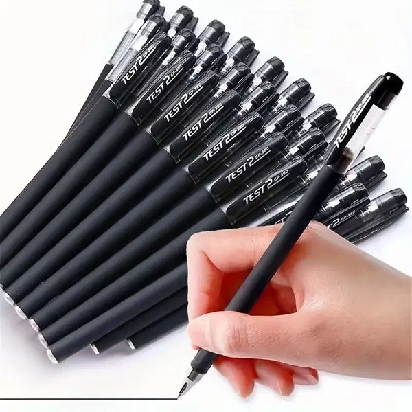 [BUNJANG] Fine Tip Gel Ballpoint Pen Black Ink Set / 가늘고 뾰족한 극세모 젤 볼펜 블랙 잉크, 부드러운 필기감, 번짐 없음, 학교, 사무실, 필기류