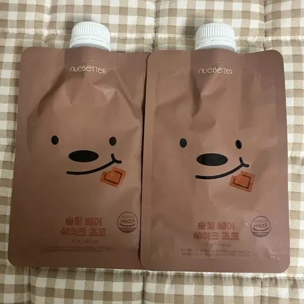 [BUNJANG] New Better Slim Bear Shake Chocolate (2 Pack) / 뉴베터 슬림 베어 쉐이크 초코 2개