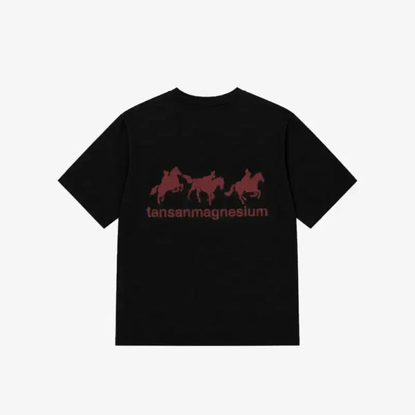 [BUNJANG] Holes Rabbit T-Shirt / 탄산마그네슘 홀스 래빗 티셔츠 블랙레드
