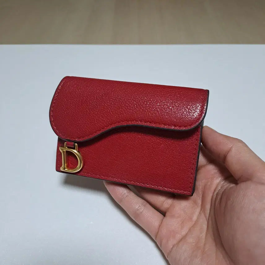 [BUNJANG] Dior Saddle Bloom Card Holder Red / [100%/정품] 디올 새들 블룸 카드지갑 레드