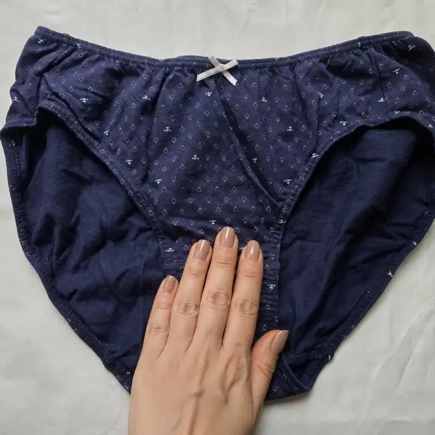 [BUNJANG] Women's Navy Patterned Panties (Used) / 여성 속옷 네이비 패턴 팬티 (중고)