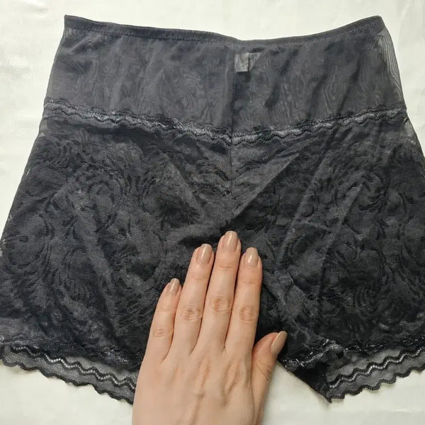 [BUNJANG] Black Lace Shaper Pants (Used) / 블랙 레이스 쉐이퍼 팬츠 (중고)