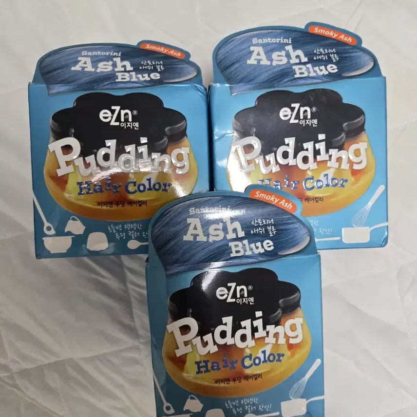 [BUNJANG] Easy & Korean Pudding Hair Dye Ash Blue / 이지엔 푸딩애쉬블루 염색약