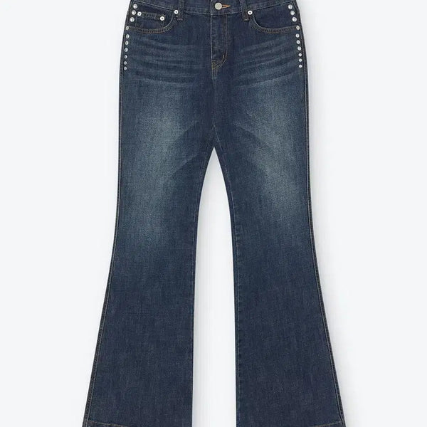 [BUNJANG] Wesken Studded Bootcut Denim Pants M / 웨스켄 WESKEN 스터드 부츠컷 데님 팬츠 M