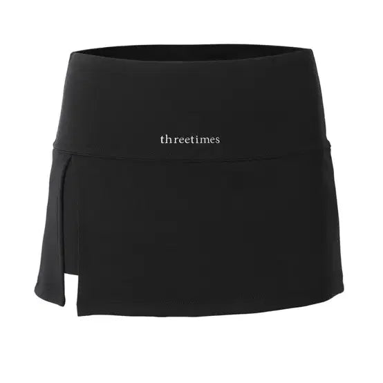 [BUNJANG] 3times Athletic Slit Skirt Black S / 쓰리타임즈 애슬레틱 슬릿 스커트 블랙 s